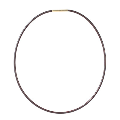 Alex Sepkus Brown 3mm Silicone Necklace with Stainless Steel Core CH-IN173.0 - Alex Sepkus