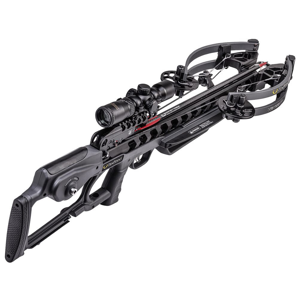 TenPoint Crossbows TenPoint Vengent S440 Crossbow w/ACUslide, RangeMaster Pro Scope, & Soft Case, Graph Gry CB20007-1219 in Graphite - TenPoint Crossbows