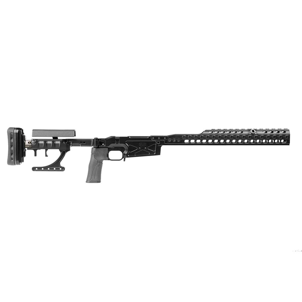 Spuhr SICS Tikka T3 LA Blk Chassis w/16" ARCA Forend & QD Sling Swivels CH000004 - Spuhr