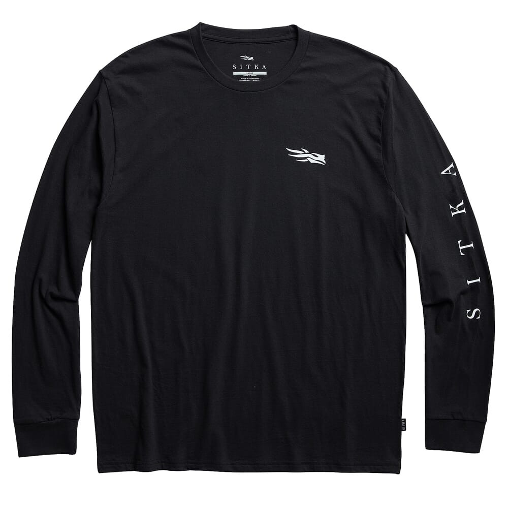 Sitka Gear Foundation Long Sleeve T-Shirt Sitka Black Medium 600093-BK-M Top - Sitka Gear