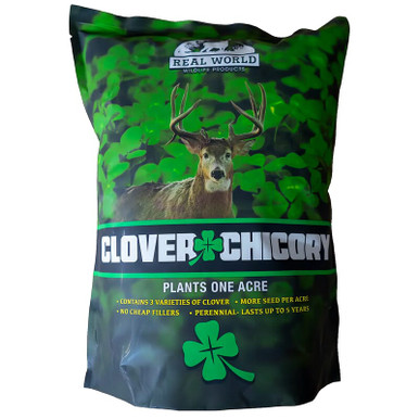 Real World Wildlife Products Clover/Chicory Blend 5 Acres, 50lb Bag CLOVER-CHICORY-BLEND-50LB