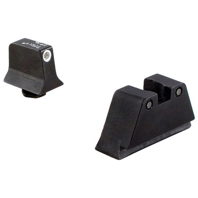 Trijicon Bright & Tough 3-Dot WHT Outline/GRN Front/BLK Outline/YLW Rear Night Sight Suppressor Set for Large Frame Glock Models 600697 - Trijicon