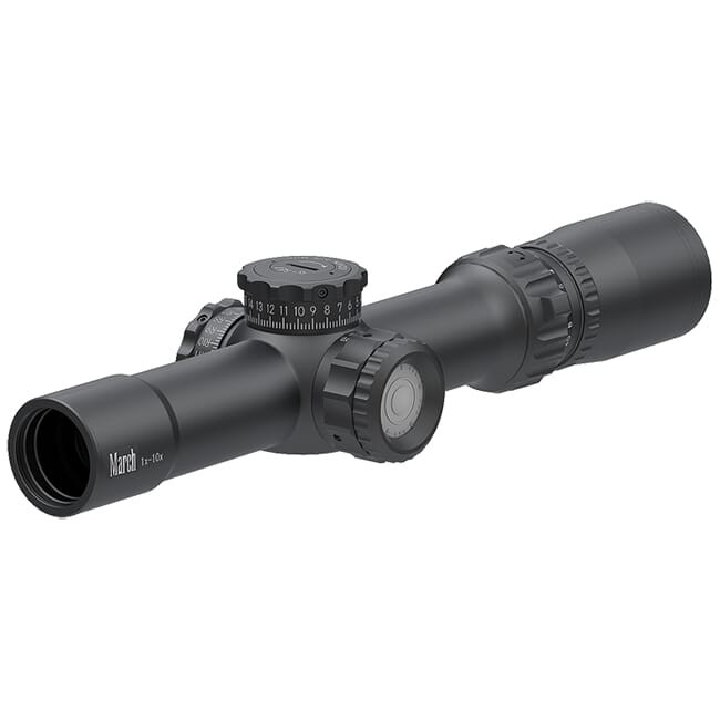 March Scopes March Compact Tactical 1-10x24mm MTR-5 Reticle 1/4MOA Illuminated Riflescope D10V24TI-MTR-5-800013 - March Scopes