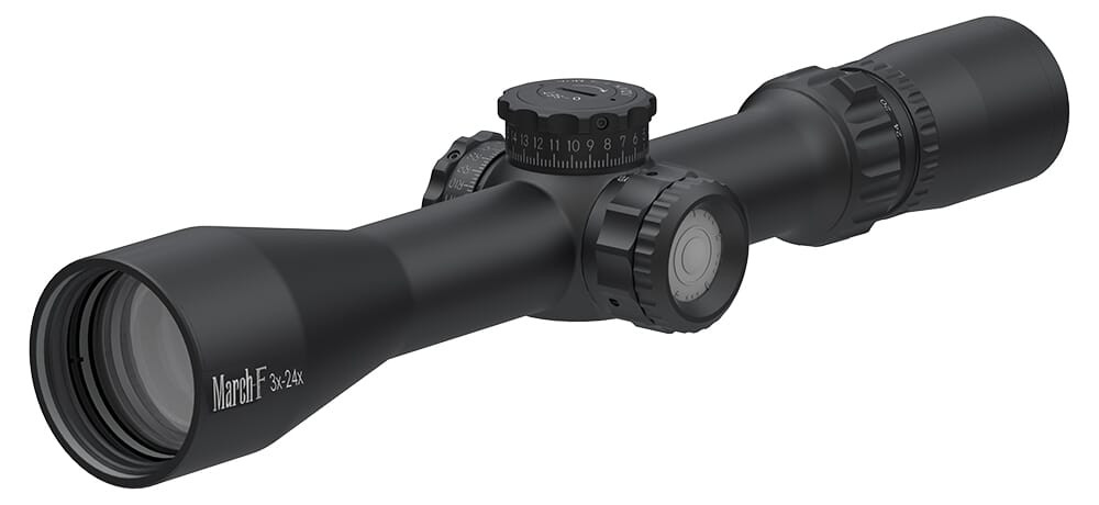 March Scopes March F Tactical 3-24x42mm FMA-1 Reticle 1/4MOA Illuminated FFP Riflescope D24V42FIMA-FMA-1-800018 - March Scopes