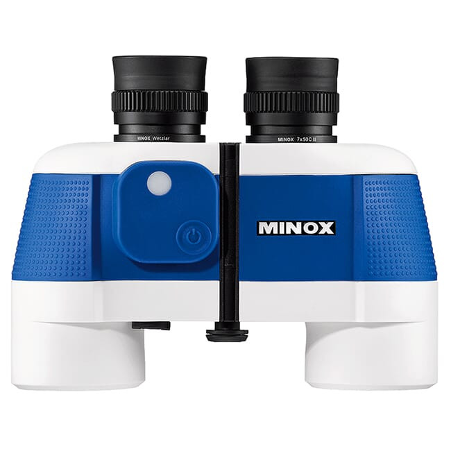 Minox BN 7 x 50 C II (blue/white) Binoculars with Built-In Suunto Compass 62256 - Minox