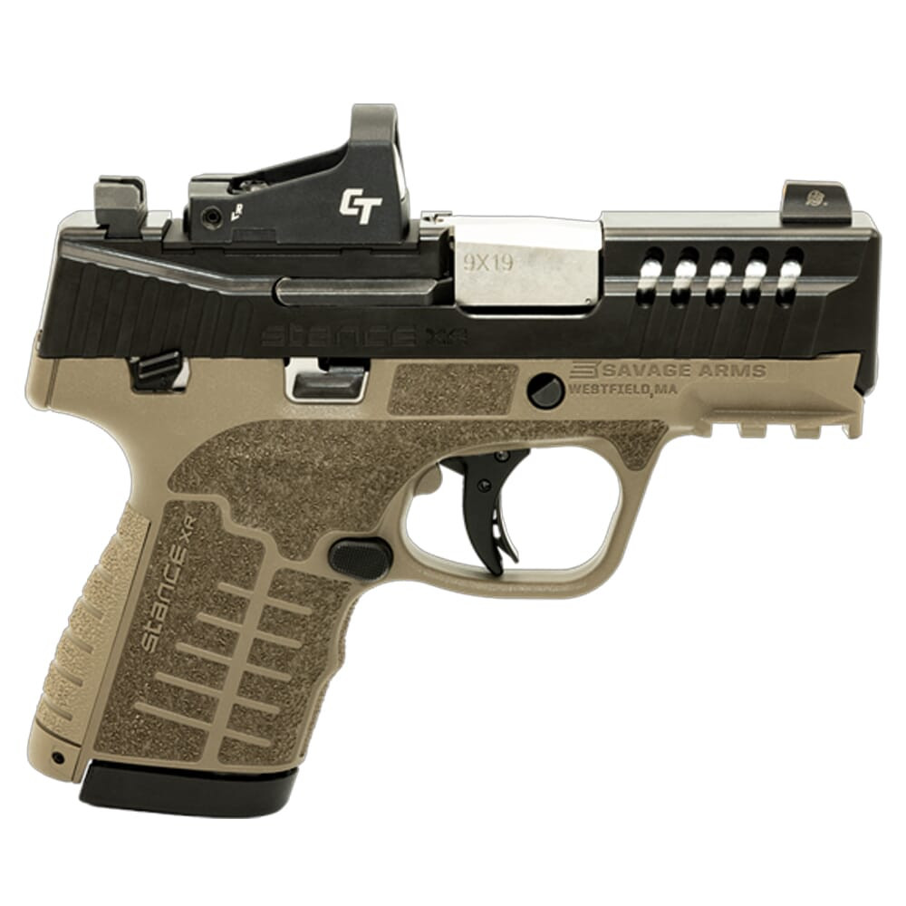 Savage Arms Stance XR MC9MS 9mm 3.2" 1:10" Bbl FDE Semi-Auto Pistol w/Red Dot Sight 67057 - Savage