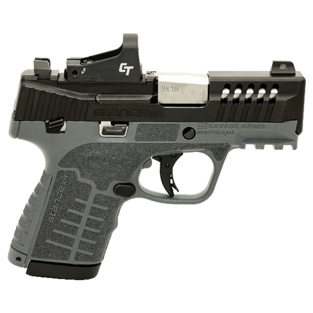 Savage Arms Savage Arms Stance XR MC9MS 9mm 3.2" 1:10" Bbl Gray Semi-Auto Pistol w/Red Dot Sight 67060 - $599.99 at EuroOptic