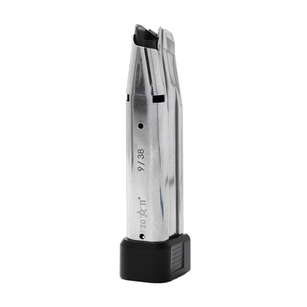 Staccato Mag DS 9/38 140mm 20rdStainless Specific To P / XL / XCStainless Will Fit C2 But Extend 700-291914002-00 - Staccato