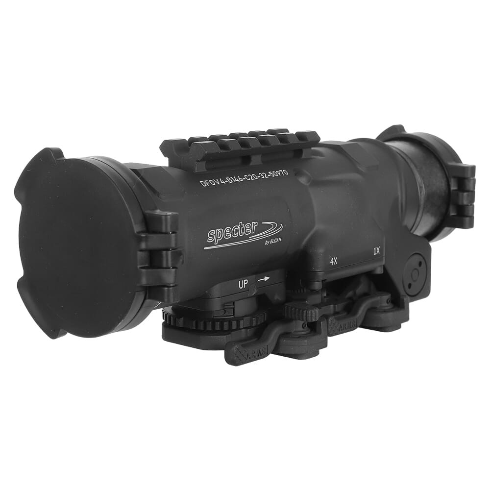 Elcan SpecterDR 1x/4x 7.62 BDC Black Scope w/Flip Covers, ARD & A.R.M.S. Levers DFOV4-B146-C20 - Elcan