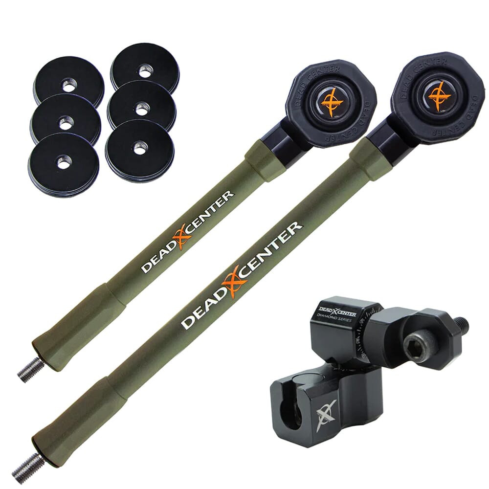 Dead Center Archery Dead Center Dead Level Hunter Verge Lite 12" & 9" Green Stabilizers DLHVRGL-12-9-GRN - Dead Center Archery