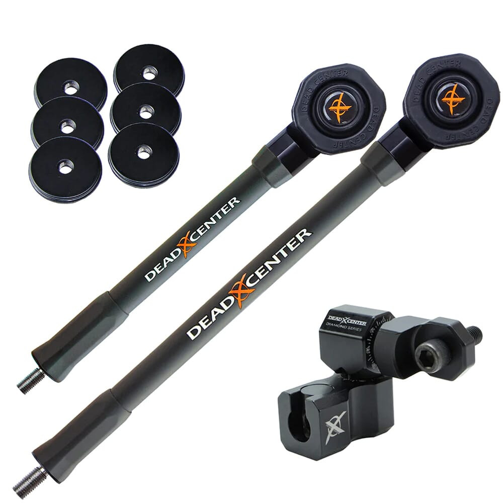 Dead Center Archery Dead Center Dead Level Hunter Verge Lite 12" & 9" Grey Stabilizers DLHVRGL-12-9-GRY in Gray - Dead Center Archery