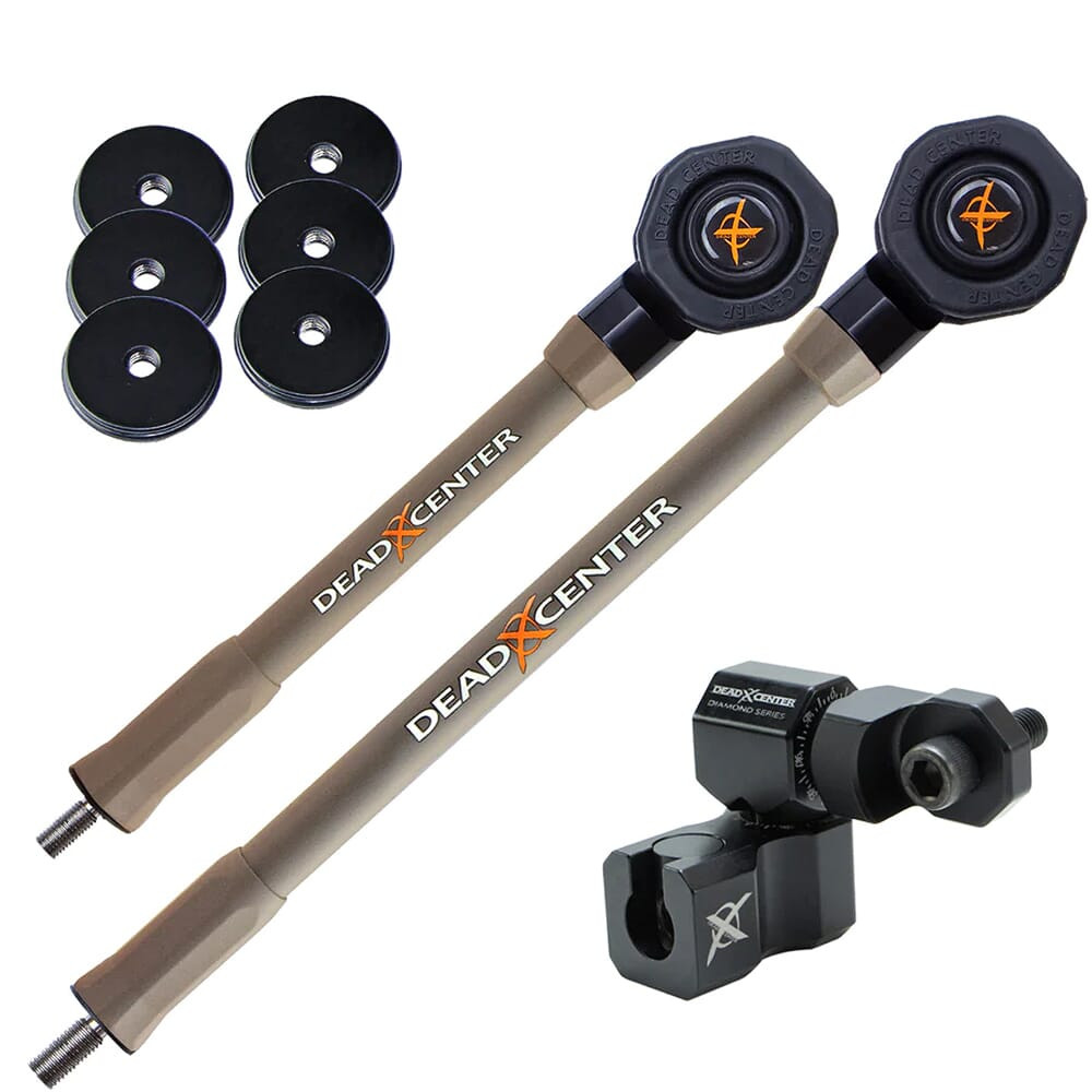 Dead Center Archery Dead Center Dead Level Hunter Verge Lite 12" & 9" Tan Stabilizers DLHVRGL-12-9-TAN - Dead Center Archery