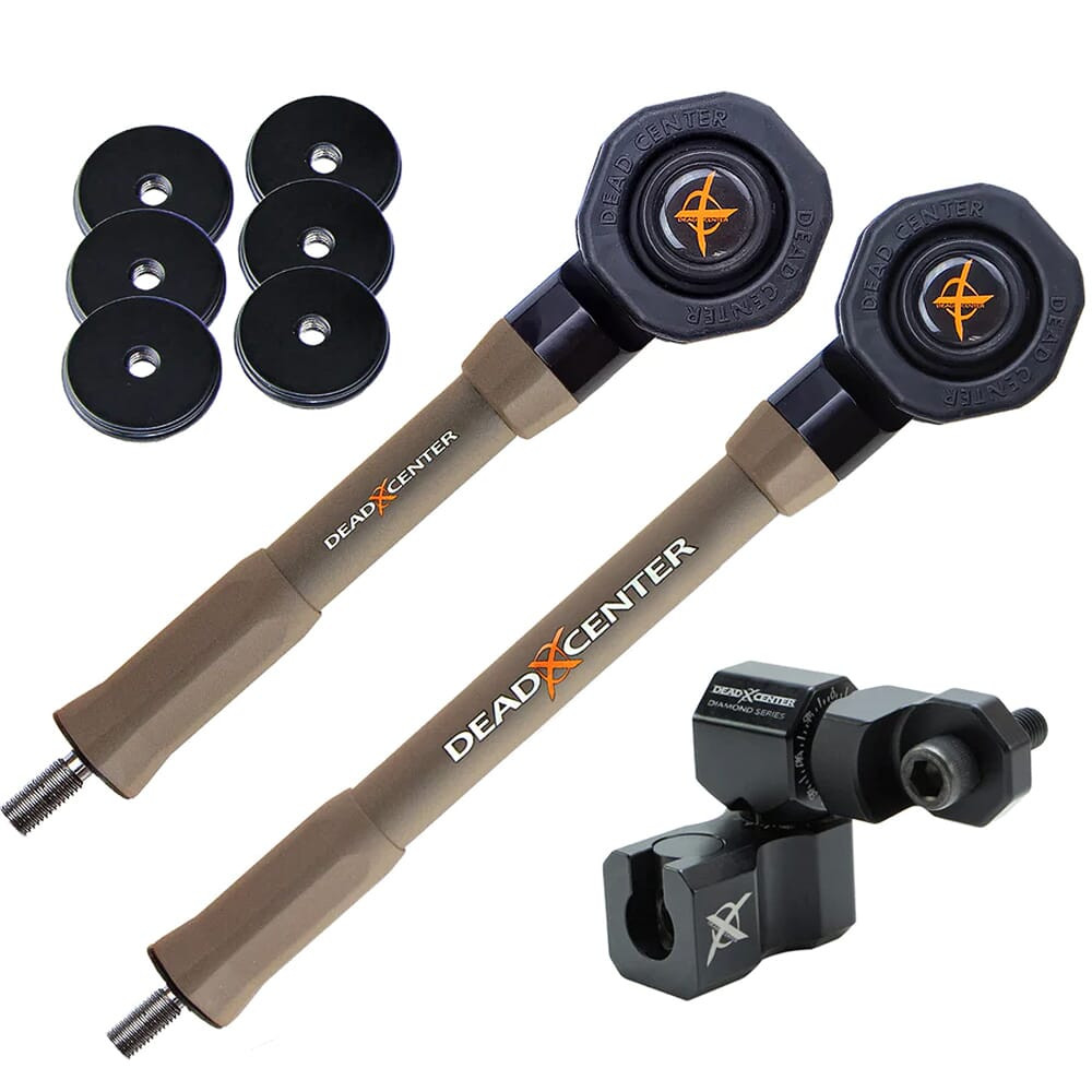 Dead Center Archery Dead Center Dead Level Hunter Verge Lite 9" & 7" Tan Stabilizers DLHVRGL-9-7-TAN - Dead Center Archery