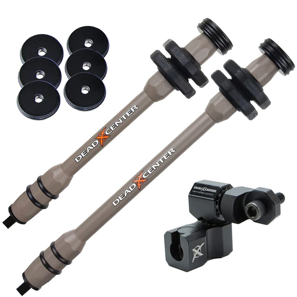 Dead Center Archery Dead Center Dead Level Hunter XS Lite 10" & 8" Tan Stabilizers DLHXSL-10-8-TAN - Dead Center Archery