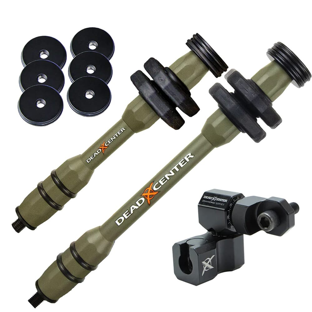 Dead Center Archery Dead Center Dead Level Hunter XS Lite 8" & 6" Green Stabilizers DLHXSL-8-6-GRN - Dead Center Archery