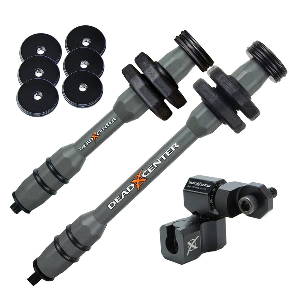 Dead Center Archery Dead Center Dead Level Hunter XS Lite 8" & 6" Grey Stabilizers DLHXSL-8-6-GRY in Gray - Dead Center Archery