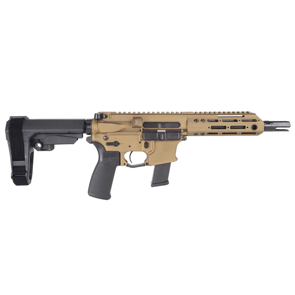 Christensen Arms CA9MM 9mm 7.5" 1:10" Carbon Fiber Bbl M-LOK CO Compliant Burnt Bronze AR Pistol 801-11018-01 - Christensen Arms