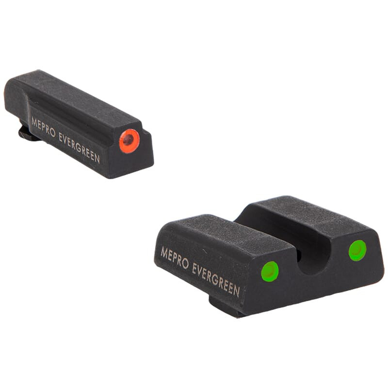 Meprolight USA Meprolight Evergreen Glock (All Models) Orange Ring/Green Pistol Sight Set 83100001 - Meprolight USA