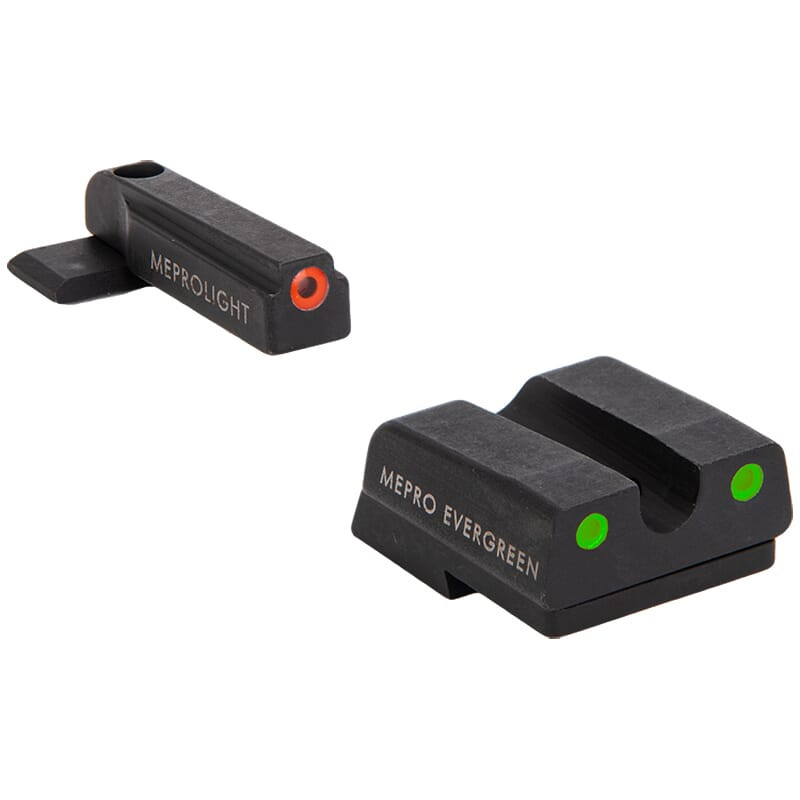 Meprolight USA Meprolight Evergreen H&K 45/P30/VP9/SFP9 (Not VP2020) Orange Ring/Green Pistol Sight Set 83100051 - Meprolight USA