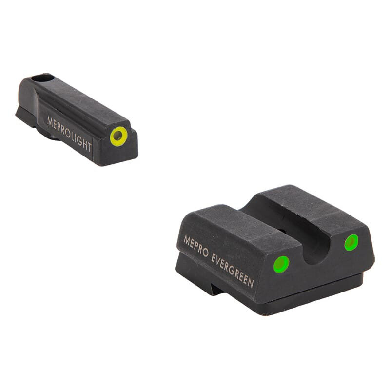 Meprolight USA Meprolight Evergreen CZ P10 Yellow Ring/Green Pistol Sight Set 83300011 - Meprolight USA