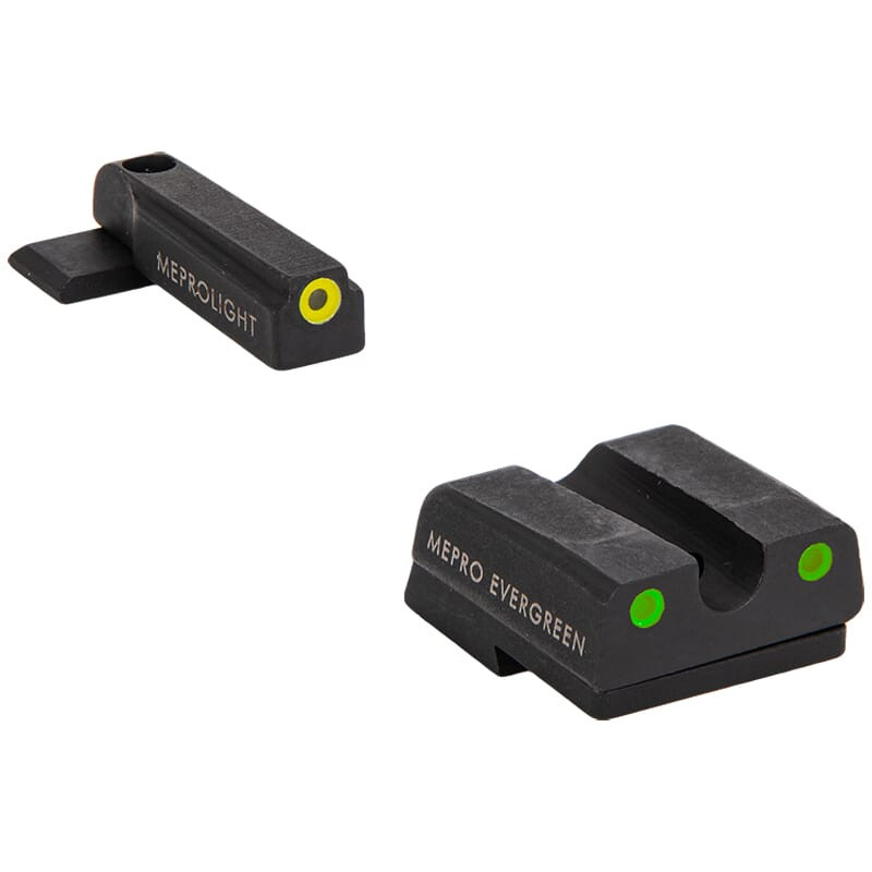 Meprolight USA Meprolight Evergreen H&K 45/P30/VP9/SFP9 (Not VP2020) Yellow Ring/Green Pistol Sight Set 83300051 - Meprolight USA