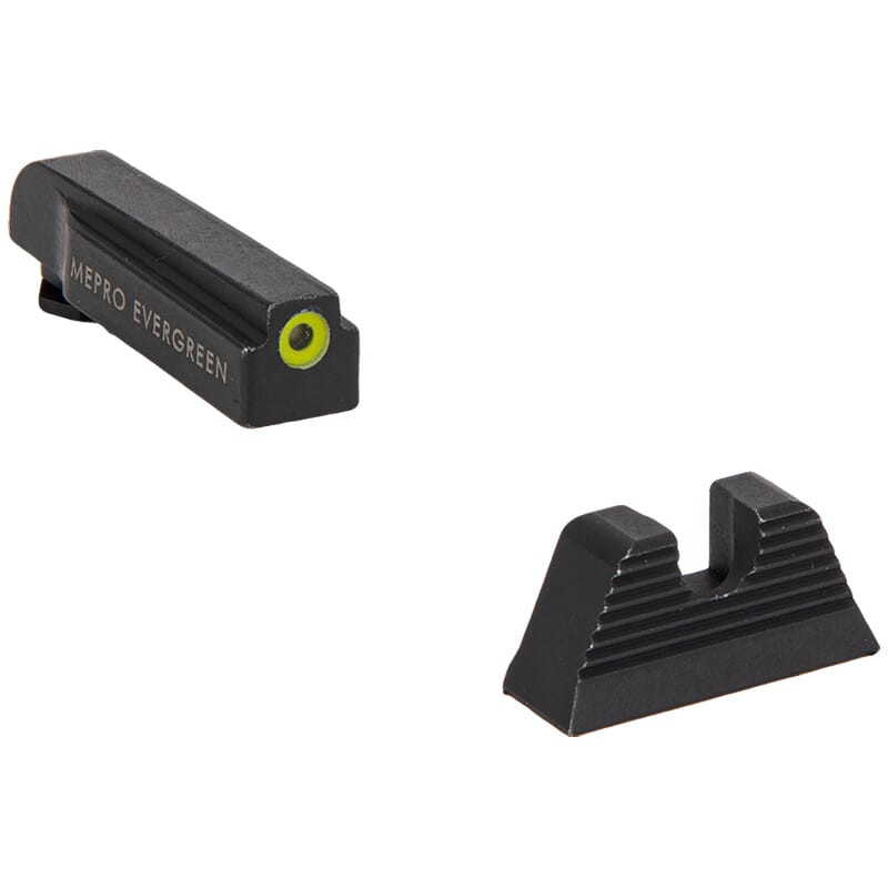 Meprolight USA Meprolight Evergreen Glock (All Models) Yellow Ring/Blank Pistol Sight Set 83301001 - Meprolight USA