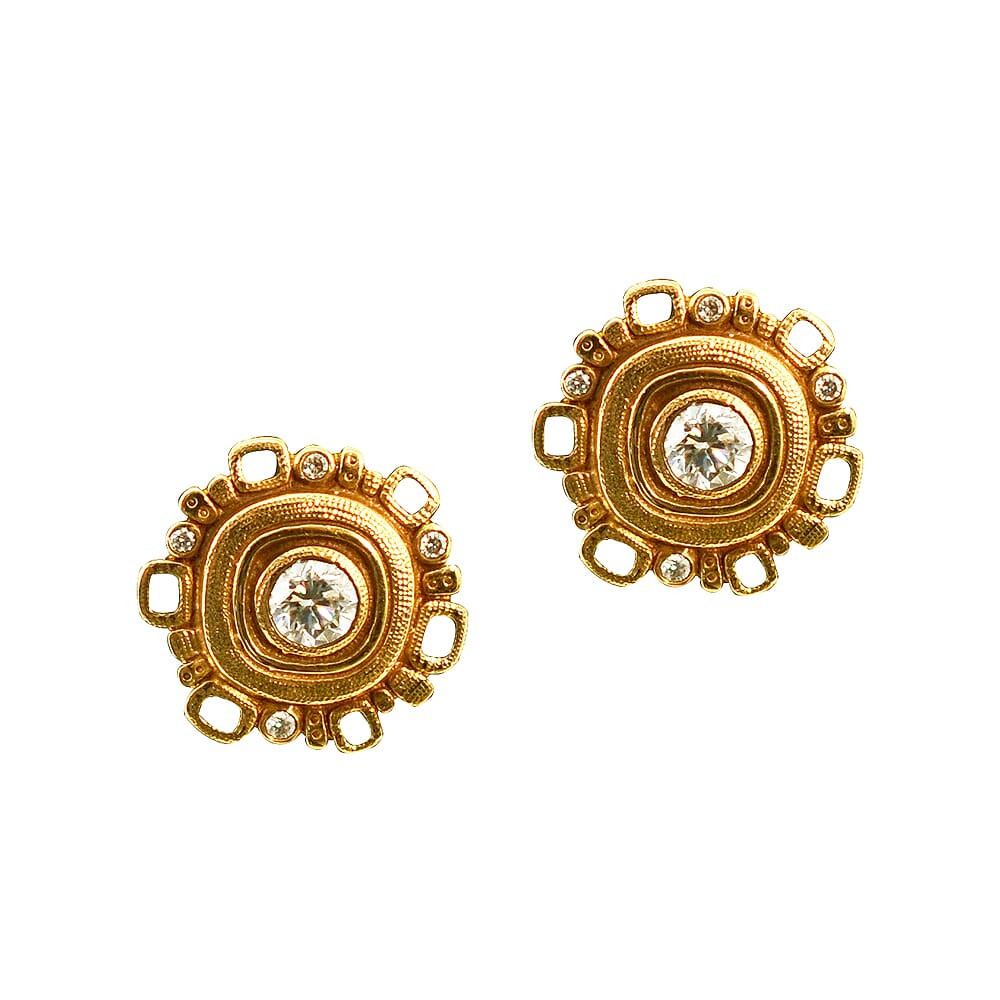 Alex Sepkus 18k and Diamond Earrings E-85D in Gold - Alex Sepkus