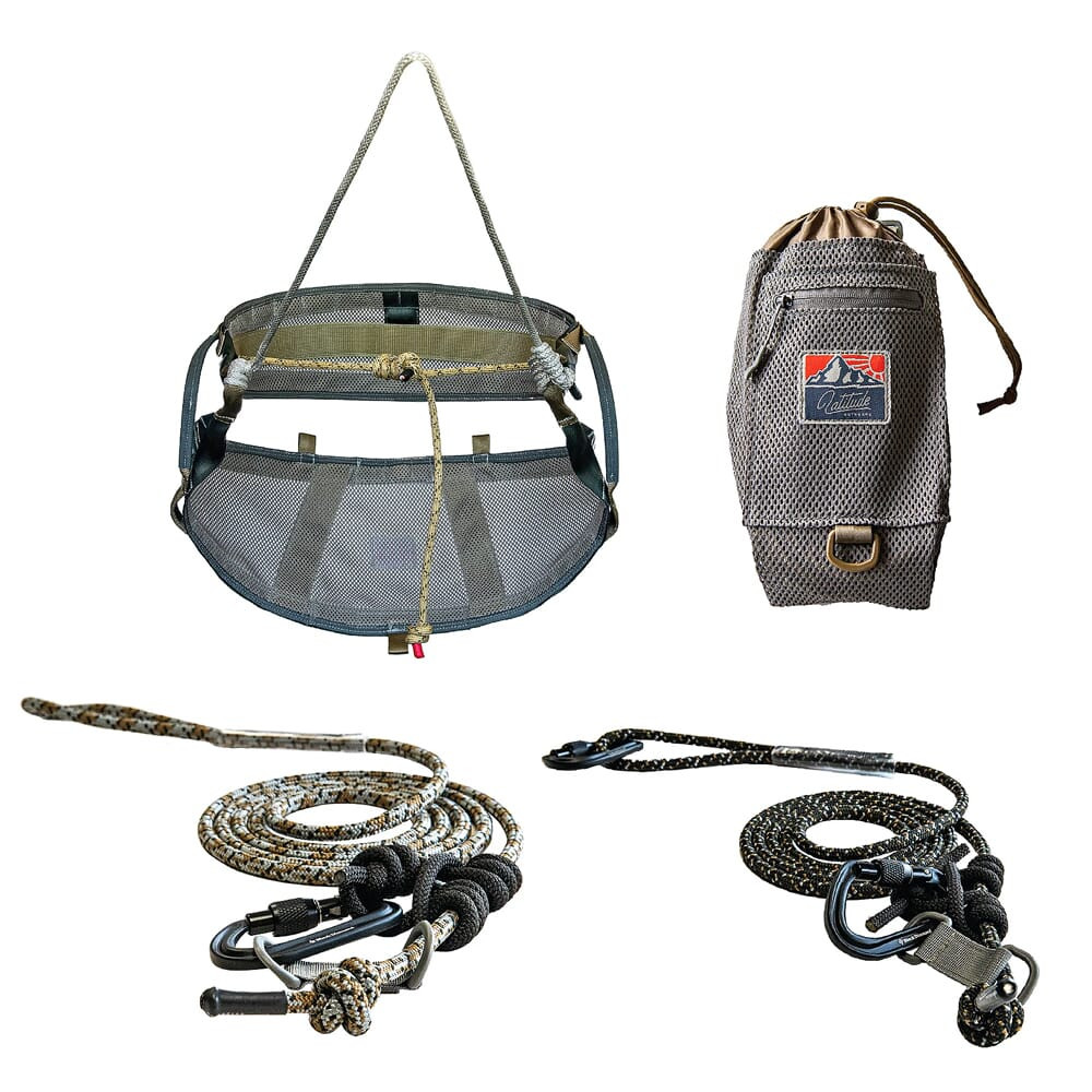 Latitude Outdoors Method 2 XL Saddle Starter Kit w/10mm Tether, Lineman Belt, & Pouch 850039447037 - Latitude Outdoors