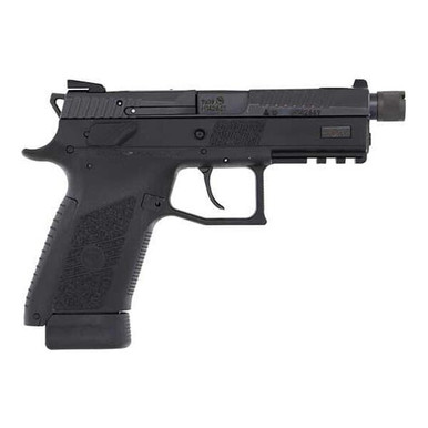 CZ-USA P-07 Suppressor-Ready 9mm 17rd Blk Handgun w/Polymer Frame, Nitride Slide, High Fixed Sights, Swappable Safety/Decocker, 3 Back Straps 89289 - CZ-USA