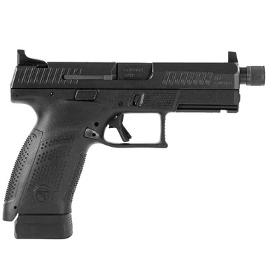 CZ-USA P-10 C Suppressor-Ready 9mm 17rd 1/2x28 Blk Handgun w/Polymer Frame, Nitride Slide, High Fixed Sights, 3 Back Straps, Rev Mag Catch 89533 - CZ-USA
