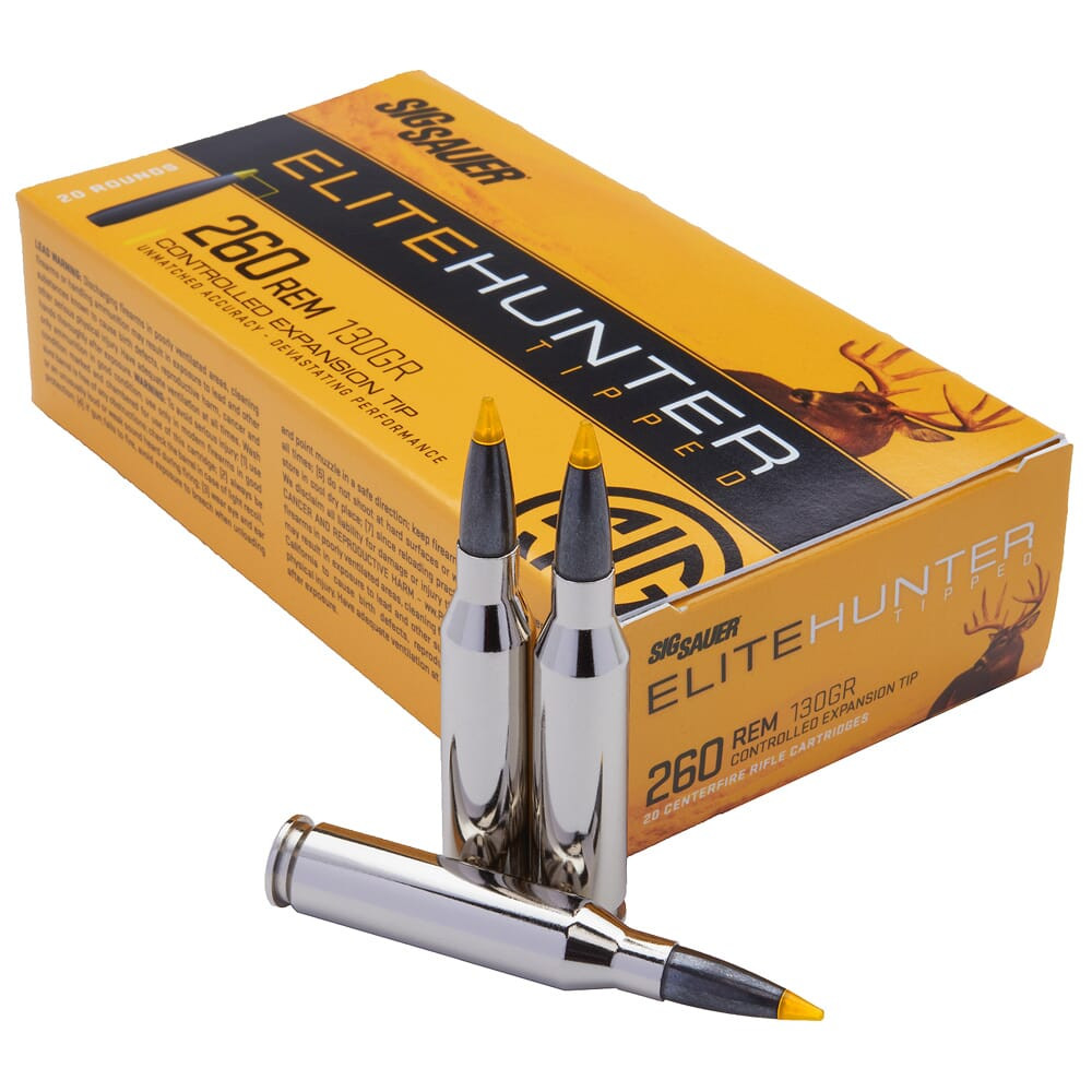 Sig Sauer Ammo .260 Rem 130gr Elite Tipped Hunting 20/Box E260TH1-20 - Sig Sauer