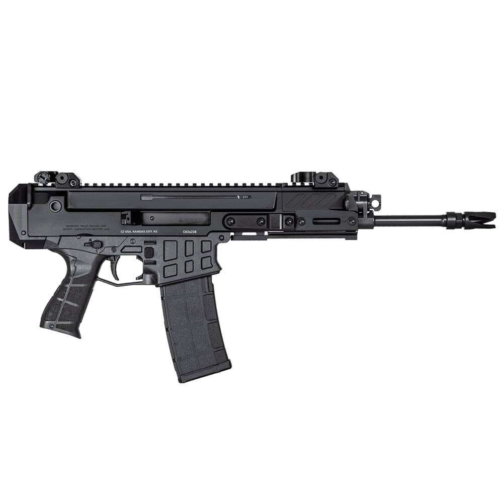 CZ-USA Bren 2 MS 5.56X45 30rd 11"Bbl 1/2x28 Pistol w/Ambi Mag Release/Manual Safety, Iron Flip-Up Sights 91451