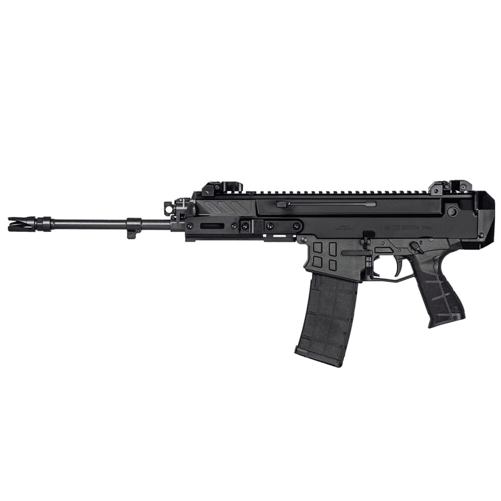 CZ-USA Bren 2 MS 5.56X45 30rd 14"Bbl 1/2x28 Pistol w/Ambi Mag Release/Manual Safety, Iron Flip-Up Sights 91452