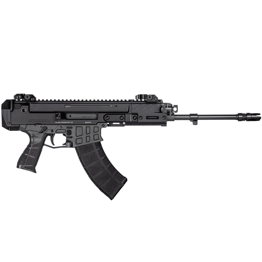 CZ-USA Bren 2 MS 7.62X39 30rd 14"Bbl 5/8x24 Pistol w/Ambi Mag Release/Manual Safety, Iron Flip-Up Sights 91462