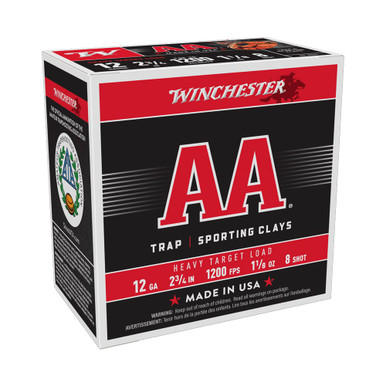 Winchester 12ga 2.75" AA Heavy Target 1-1/8oz Shells Case of 250 AAM128 - Winchester