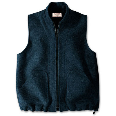 Filson SM Navy Mackinaw Wool Vest Liner FIL-10033-NA in Blue, Small - Filson