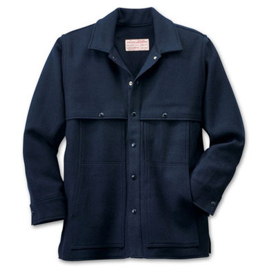 Filson SM Navy Wool Cape Coat FIL-10048-NA Jacket, Small - Filson