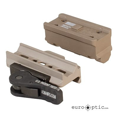 American Defense Manufacturing ADM Aimpoint AD-B2-T1 STD Lever FDE Mount w/ SOCOM Riser AD-B2-T1-SOCOMSTDFDE - American Defense Manufacturing
