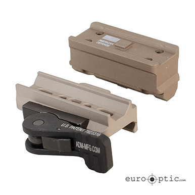 American Defense Manufacturing ADM Aimpoint AD-B2-T1 Tac Lever FDE Mount w/ SOCOM Riser AD-B2-T1-SOCOMTACRFDE - American Defense Manufacturing
