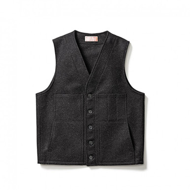 Filson Mackinaw Wool Vest Charcoal S FCO-011290 FIL-10055-Charcoal-S - Filson