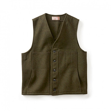 Filson Mackinaw Wool Vest ForestGrn L FCO-011577 FIL-10055-ForestGrn-L in Forest Green - Filson