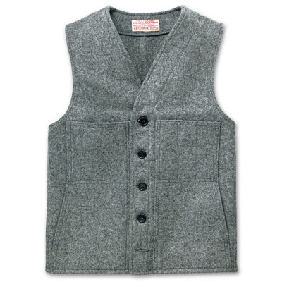 Filson 36 Gray Mackinaw Wool Vest FIL-10055-GY - Filson