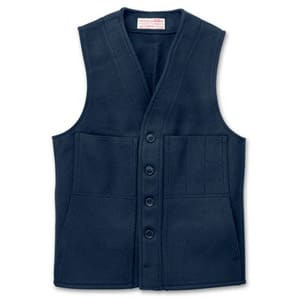Filson Mackinaw Wool Vest Navy 48 10055 in Blue - Filson