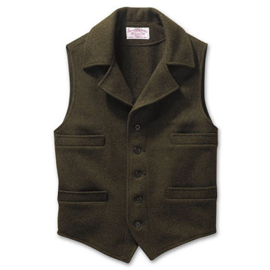 Filson SM Green Mackinaw Western Vest 10057, Small - Filson