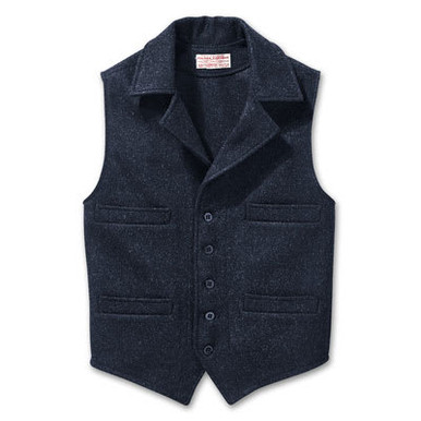 Filson SM Navy Mackinaw Western Vest FIL-10057-NA, Small - Filson