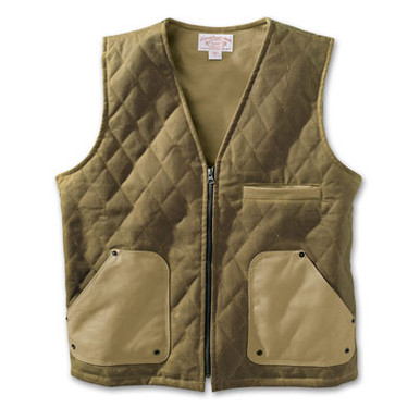 Filson SM Tan Queets Quilted Vest FIL-10188-TN, Small - Filson