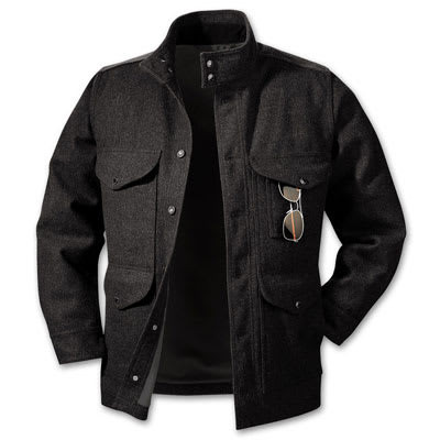 Filson SM Black Greenwood Wool Jacket 10232, Small - Filson