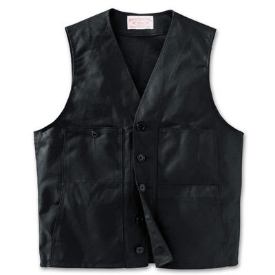 Filson 38 Black Oil Tin Cloth Vest FIL-10265-BL - Filson