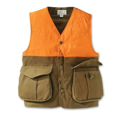 Filson XS Tan/Orange Frontloader Hunting Vest 10375 - Filson