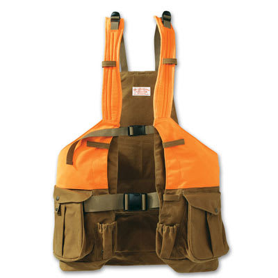 Filson SU Tan/Orange Pro Guide Strap Vest 10376 Top, Super - Filson